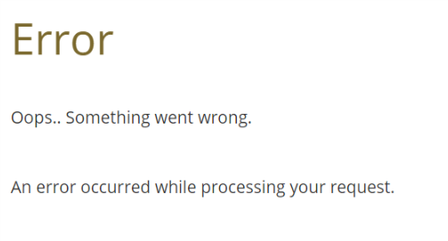 Error message